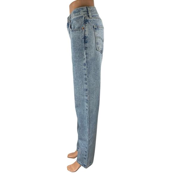 Levi's Low Pro Straight Women's Blue High Rise Light Wash Denim Jeans Size 25 - Picture 2 of 6
